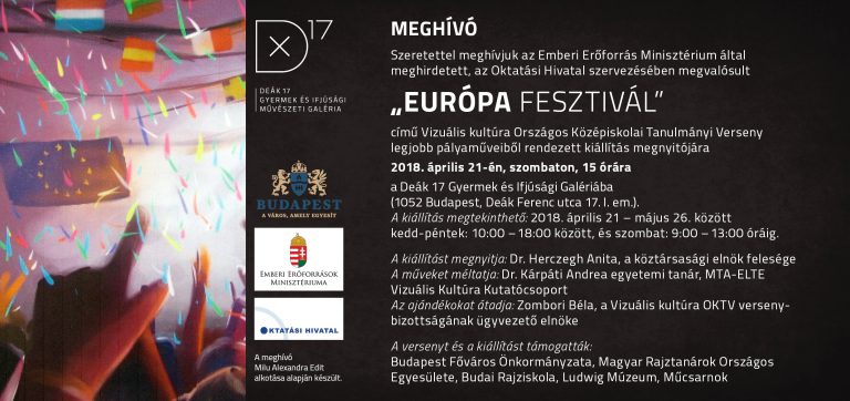 Europe Festival – Hungarian Secondary School Academic Competition – Exhibition