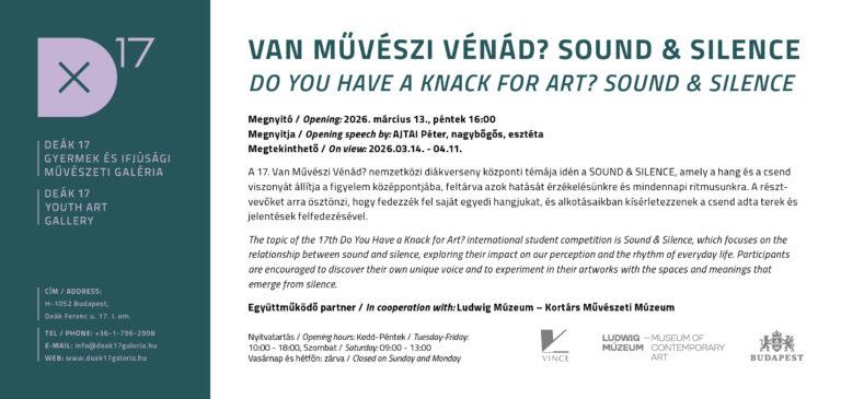 VAN MŰVÉSZI VÉNÁD? SOUND & SILENCE