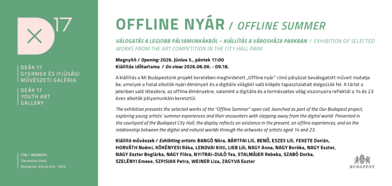 MINDENNAPI MŰVÉSZET – OFFLINE NYÁR